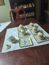 Antique E.G. Limoges France Hand Painted Demitasse Lidded Service For 6 *Read*  picture