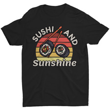 Sushi Japanese Food Lover Vintage T Shirt Sunshine Men Women T-Shirt Graphic Tee picture