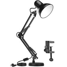 Metal Adjustable Swing Arm Desk Lamp, Eye-Caring Study Desk Lamps Black picture