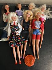 Lot Of 7 Vintage Barbies W/ Clothing Outfits & Accessories  picture