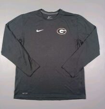 Georgia Bulldogs Shirt Mens XL Black Long Sleeve Dri Fit Nike picture