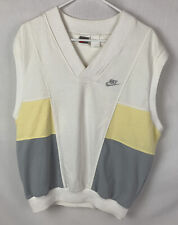 Vintage Nike Vest Grey Tag Embroidered Sweatshirt Swoosh Golf Tennis 80s 90s picture