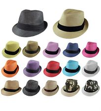 Gelante Unisex Summer Fedora Panama Straw Hats with Band (Ship in a BOX) picture