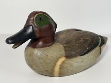 Vtg Hand Carved Painted Duck Decoy Green-Winged Teal. Circa 1984 Signed Exc A+ picture