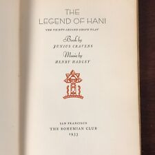 Rare Vintage 1933 Bohemian Grove Play Book The Legend of Hani Club Hardcover picture
