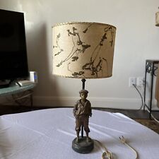 Vintage Antique Boy Whistling Lamp Sculpture  By V. Szczeblewski picture