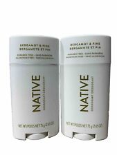 2 Native Deodorant Aluminum and Paraben Free Bergamot & Pine 2.65 OZ Full Size picture