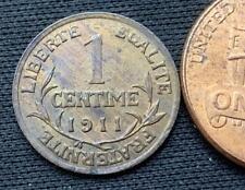 1911 France 1 Centime Coin AU+ ( 5 Million Minted )      #L01 picture