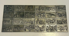 Franklin Mint Bicentennial History of the US PEWTER Lot of 24 Ingots - 1970s picture