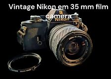 Vintage Nikon EM 35mm SLR Camera Sigma 35-70mm Lens Bundle TESTED WORKS picture
