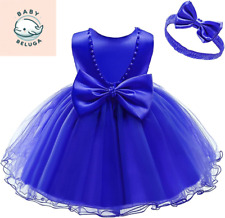 6M-6T Baby Backless Pageant Dress Toddler Girls Tutu Gown Flower Dresses with He picture