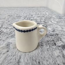 Vintage Shenango Small Creamer 1940s-50s Chain Pattern Ceramic Porcelain White picture