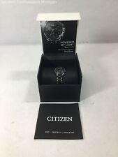 Citizen Women's Eco-Drive Two-Tone Black/Silver Watch E011-R014714 NWOT picture