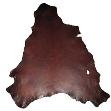 Thin Walnut Distressed Waxed 'Old West' Goatskin Leather Hide - Seconds picture