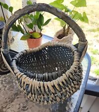 AWESOME  VINTAGE  SPLIT OAK  BUTTOCKS RIB BASKET  1960s OLD PAINT ** picture