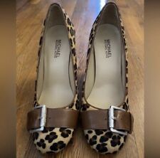 Michael Kors Vero  Cuoio Heels Animal Print  Suede Size 8 picture