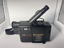 Vintage Sharp VHS-C Camcorder Hq carry case video camera Adapters Strap Powers picture