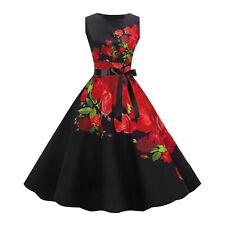 Women's Vintage Cocktail Dress 1950s Retro Cocktail Sleeveless Swing Party Dress picture