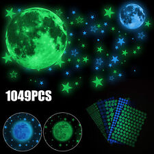 3D Glow In The Dark Wall Stickers Luminous Stars Moon Child Room Ceiling Decor picture