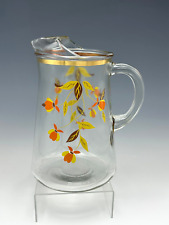 Jewel Tea Autumn Leaf China Specialties Glass Ice Lip Pitcher 9 1/4