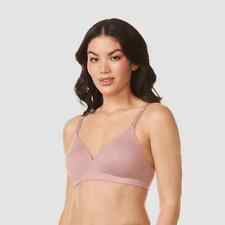 Warner's Simply Perfect Women's Super Soft Wirefree Bra Mauve Size 36D NWOT picture
