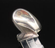 925 Silver - Vintage Modernist Pointed Twisted Concave Ring Sz 8.5 - RG25740 picture