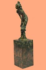 Stunning Original Hot Cast Bronze Sexy Girl Figurine Statue Sculpture Signed Art picture
