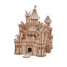 Wood Trick Dragon Castle Wooden 3d Mechanical Model Kit Puzzle Toy DIY Gift picture