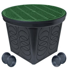 StormDrain FSD-3017-20BKIT 20 in. Large Round Catch Basin Green Grate Kit picture