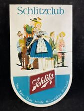Vintage Circa 1957 Metal Schlitzclub Schlitz Beer Sign Robertson sign Co. picture