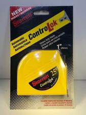 New OLD Stock 1996 Starrett USA MADE 25' Automatic ControLok Yellow Tape Measure picture
