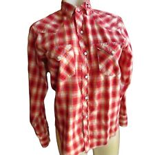 Vintage 1960s Cowgirl Plaid Top Womens Medium Rockabilly Western Relic picture
