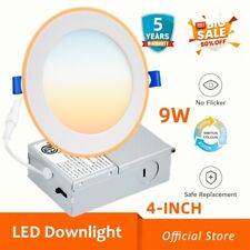 6 Pack 4 Inch 9W Ultra Thin LED Recessed Ceiling Lights with Night Light (5CCT) picture