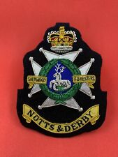 SHERWOOD FORESTERS (NOTTS AND DERBY) BLAZER BADGE BULLION AND WIRE BLAZER BADGE picture