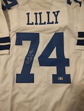 Bob Lilly Autographed Dallas Cowboys White Custom Jersey HOF 80 Insc. TRISTAR  picture