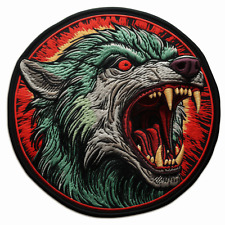 Wolf Patch Embroidered Iron-on Applique Halloween Mutated Zombie Animal Coyote picture