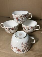 Lot Of 4 Tea Coffee Cups Minton S-376 Ancestral Bone China England picture