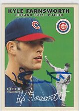Kyle Farnsworth signed 2000 Fleer Tradition card autograph Chicago Cubs picture
