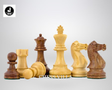 3.9″ American Staunton Weighted Chess Pieces set – Sheesham & Boxwood picture