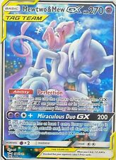 Mewtwo & Mew GX Tag Team Gold Metal Pokemon Card Collectible Gift Display picture