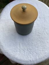 Vintage 2 Piece Hand Made Set Stoneware Canister Dan Weaver Of Maine Kiln Works picture