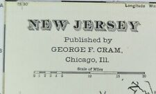 Vintage 1901 NEW JERSEY Map 14