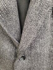 Stafford Sport Coat Blazer Mens 46L Gray Soft Lambswool Tweed Two Button picture