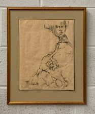 Vintage Framed Pen and Ink Drawings Stone People picture