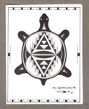 Navajo Turtle Notecard, Robert Lee Goodluck Sr., Blank, Southwest New Mexico Art picture