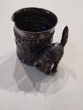 Antique James W. Tufts Quadruple Plated Cat Cup/Holder Gothic  picture