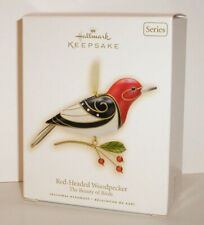 2009 Hallmark - RED-HEADED WOODPECKER ORNAMENT - 5TH SERIES THE BEAUTY OF BIRDS picture