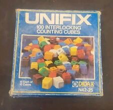 100 Unifix Cubes  (10 Of Each Color) DIDAX Model N42-25 Original Box picture