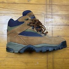 Vintage Raichle Hiking Boots Men's 8 M Brown Green Blue Colorblock Suede Leather picture