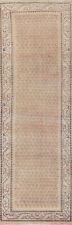 Muted Semi-Antique Geometric Oriental Traditional Runner Rug Handmade Wool 3x11 picture
